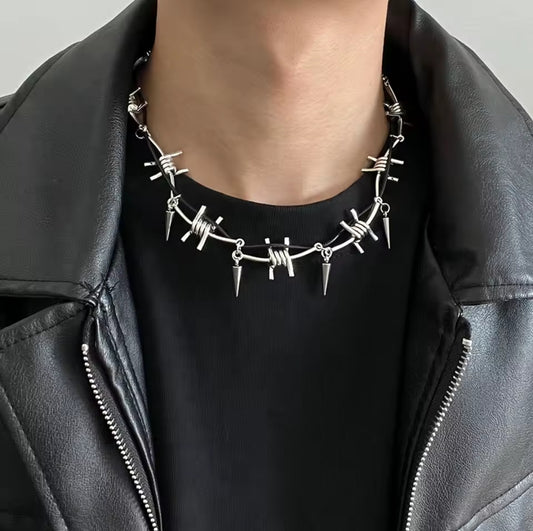 Barbed wire style necklace
