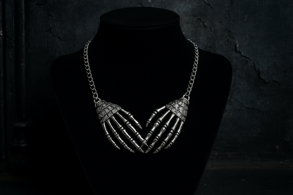 Hug of skeleton's Hands Necklace