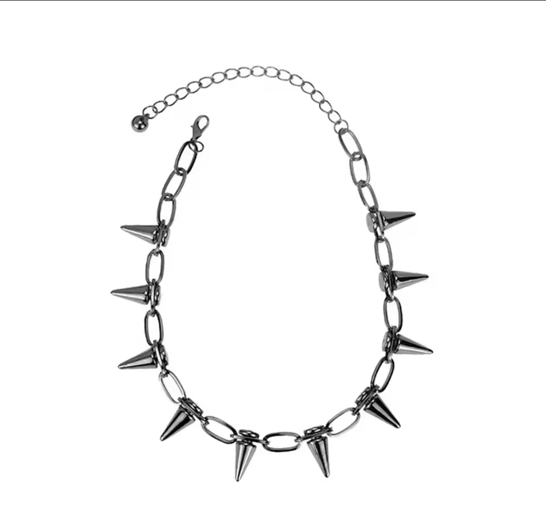 Spiked choker necklace (3 colors)